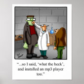 Funny Frankenstein Monster mp3player Poster (Vorne)