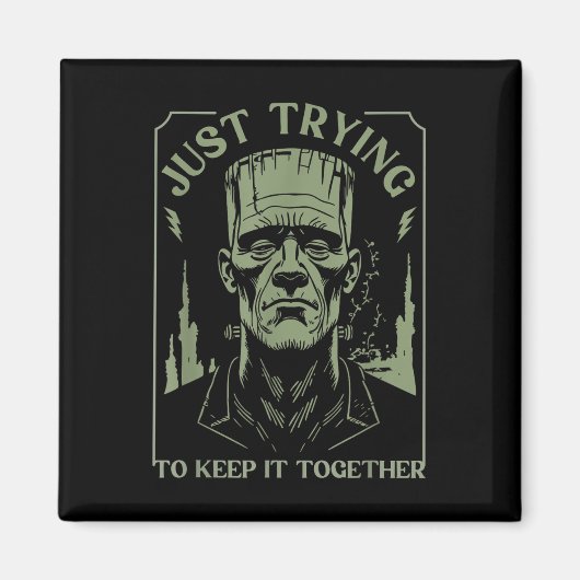 Funny Frankenstein Monster versucht es einfach Beh Magnet (Vorne)
