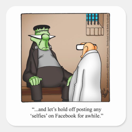 Funny Frankenstein Spaß Halloween Stickers (Vorderseite)