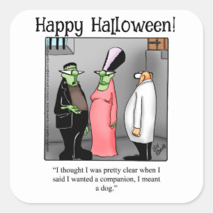 Funny Frankenstein Spaß Halloween Stickers