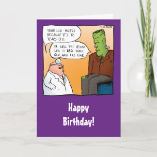 Funny Frankensteins Doctor Birthday Card Karte