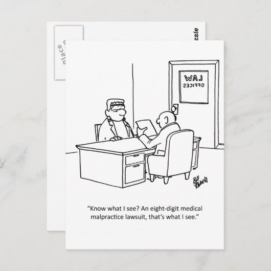 Funny Frankensteins Klage Spaß Postcard Postkarte (Vorne/Hinten)