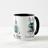 Funny Frazzled Cat Everything Is Fine Office Coffe Tasse (VorderseiteRechts)