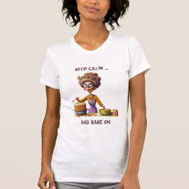 Funny Frazzled Lady Baker Cartoons T-Shirt