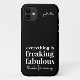 Funny Freaking Fabulous Sarcastic Black Case-Mate iPhone Hülle