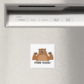 Funny Free Bear Hugs Magnet (In Situ (Geschirrspüler))