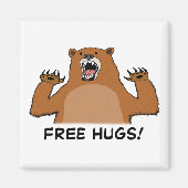 Funny Free Bear Hugs Magnet (Vorne)