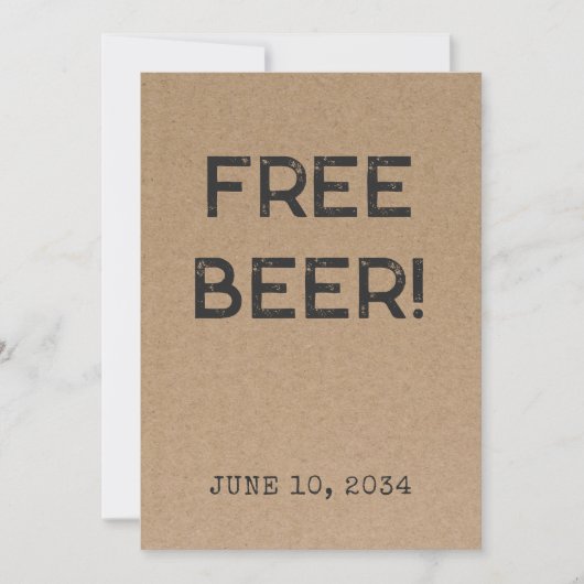 Funny Free Beer 2024 Graduation Party Einladung (Vorderseite)