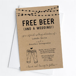 Funny Free Beer und eine Hochzeit Einladung