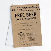 Funny Free Beer und eine Hochzeit Einladung