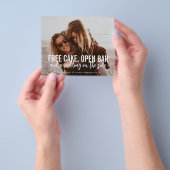 Funny Free Cake Open Bar Wedding Save the Date Flyer (Gruppe)