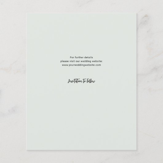 Funny Free Cake Open Bar Wedding Save the Date Flyer (Hinten)