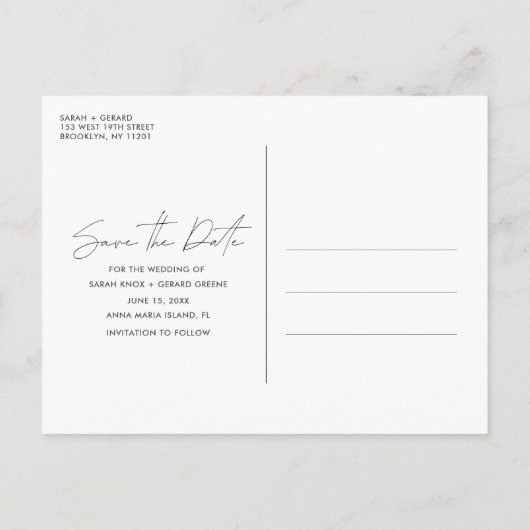 Funny Free Cake Wedding Foto Save the Date Ankündigungspostkarte (Rückseite)