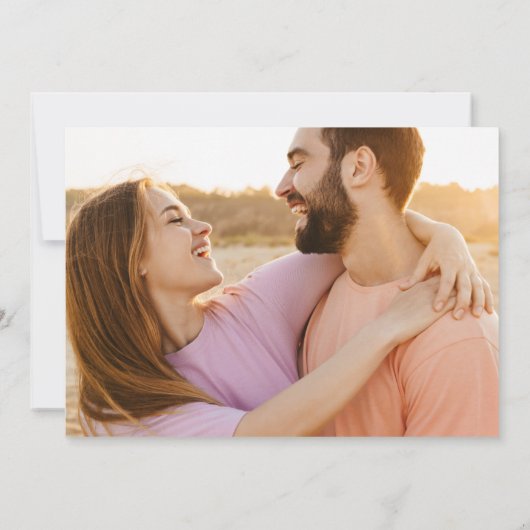 Funny Free Cake Wildblumen Hochzeit Save the Date (Rückseite)