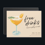 Funny Free Drinks Einzigartige Hochzeit retten das Magnetkarte<br><div class="desc">Holen Sie Ihre Gäste in die Stimmung für das größte Party des Jahres (Ihre Hochzeit) mit diesem lustigen Save the Date! Dieses magnetische Save the Date bringt Ihnen mit seinem lichtdurchfluteten "Free Drinks (und wir werden heiraten) Design ein Lächeln ins Gesicht.</div>