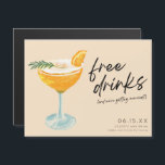 Funny Free Drinks Einzigartige Hochzeit retten das Magnetkarte<br><div class="desc">Holen Sie Ihre Gäste in die Stimmung für das größte Party des Jahres (Ihre Hochzeit) mit diesem lustigen Save the Date! Dieses magnetische Save the Date bringt Ihnen mit seinem lichtdurchfluteten "Free Drinks (und wir werden heiraten) Design ein Lächeln ins Gesicht.</div>