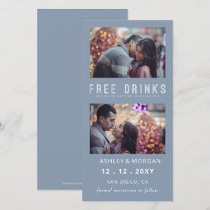 Funny Free Drinks Foto Hochzeit retten Anno Ankündigung