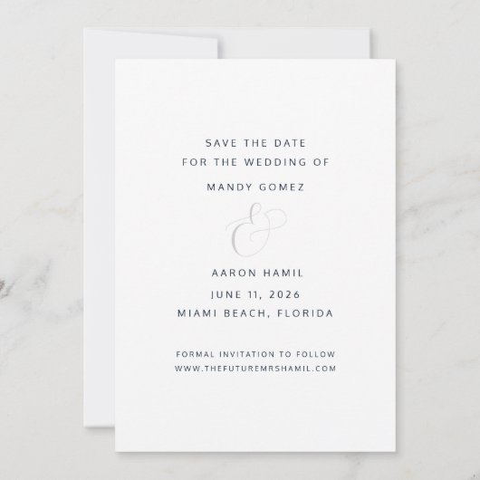 Funny Free Drinks Foto Hochzeit retten das Datum Save The Date (Rückseite)