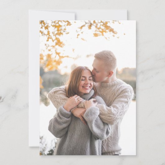 Funny Free Drinks Foto Hochzeit retten das Datum Save The Date (Rückseite)