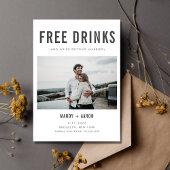 Funny Free Drinks Foto Hochzeit retten das Datum Save The Date