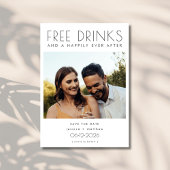 Funny Free Drinks Foto Hochzeit retten das Datum Save The Date