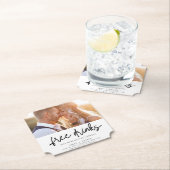 Funny Free Drinks Foto Hochzeit retten das Datum Untersetzer (Vor Ort)