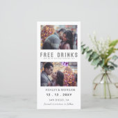 Funny Free Drinks Foto Hochzeit sparen Das Datum Ankündigung (Stehend Vorderseite)