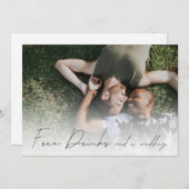 Funny Free Drinks Foto LGBT Gay Save the Date Ankündigung (Vorne/Hinten)