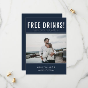 Funny Free Drinks Foto Navy Hochzeit retten das Da Save The Date