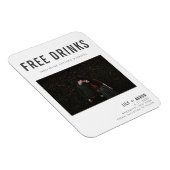 Funny Free Drinks Foto Save the Date Magnet (Rechte Seite)
