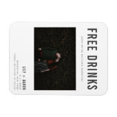 Funny Free Drinks Foto Save the Date Magnet (Horizontal)