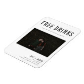 Funny Free Drinks Foto Save the Date Magnet (Linke Seite)