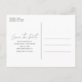 Funny Free Drinks Hochzeitsfest Foto Save the Date Ankündigungspostkarte (Rückseite)