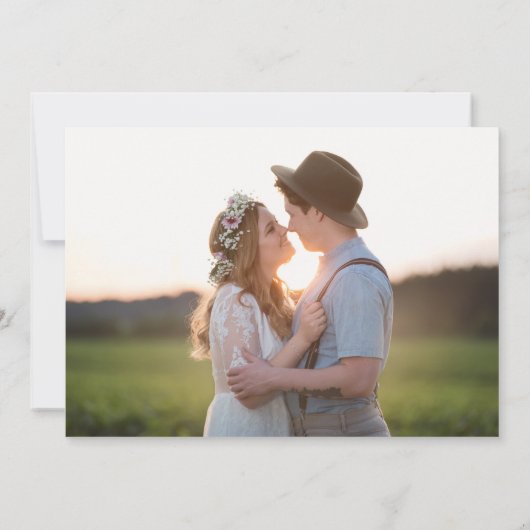 Funny Free Drinks Modernes Foto Hochzeit Save The Date (Rückseite)