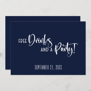 Funny Free Drinks Party Hochzeit retten das Datum Save The Date