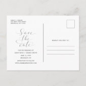Funny Free Drinks Wedding Blue Save the Dates Ankündigungspostkarte (Rückseite)