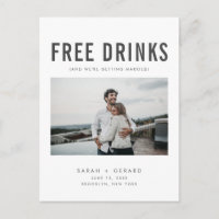 Funny Free Drinks Wedding Foto retten die Daten