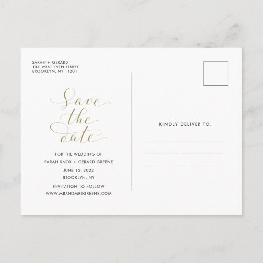 Funny Free Drinks Wedding Gray retten die Daten Ankündigungspostkarte (Rückseite)