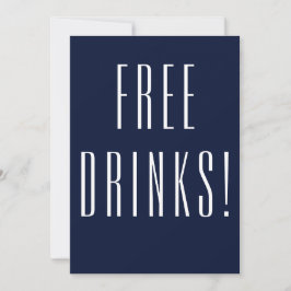 Funny Free Drinks Wedding retten das Datum Save The Date