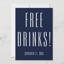 Funny Free Drinks Wedding retten das Datum Save The Date