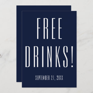 Funny Free Drinks Wedding retten das Datum Save The Date