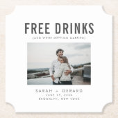 Funny Free Drinks Wedding retten die Termine Untersetzer (Vorderseite)
