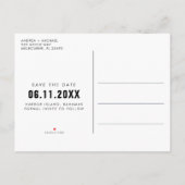 Funny Free Drinks Zwei Foto Hochzeit retten das Da Ankündigungspostkarte (Rückseite)