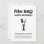 Funny Free GRILLEN Birthday Party Einladung (Vorderseite)