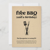 Funny Free GRILLEN Birthday Party Einladung (Vorderseite)