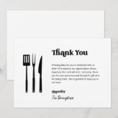 Funny Free GRILLEN Wedding Danke-Card Dankeskarte (Vorne/Hinten)