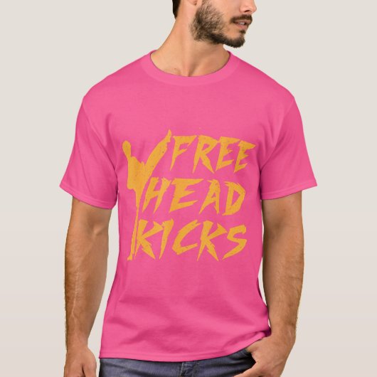 Funny Free Head Kicks - Kung Fu T-Shirt (Vorderseite)