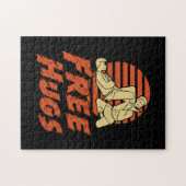 Funny Free Hugs - Brasilianisch Jiu-Jitsu, BJJ Gif Puzzle (Horizontal)