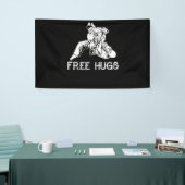 Funny Free Hugs Brasilianischer Jiu-Jitsu MIXED MA Banner (Messeveranstaltung)
