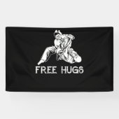 Funny Free Hugs Brasilianischer Jiu-Jitsu MIXED MA Banner (Horizontal)